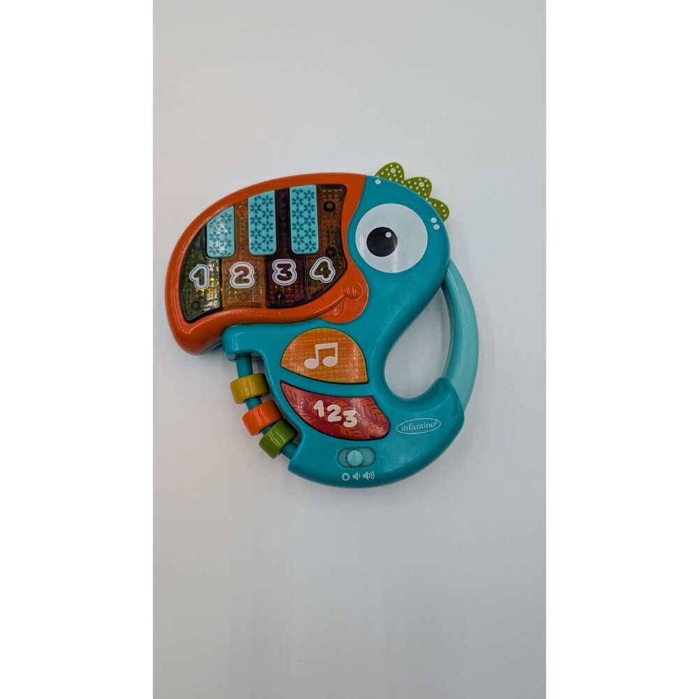 Infantino Go GaGa! Piano & Numbers Learning Toucan (Teal) Toy - 6 to 36 Months